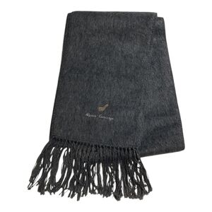 Alpaca Camargo Gray Fringe Scarf Made in Peru